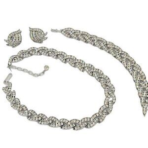 Crown Trifari Cavalcade Silver Set